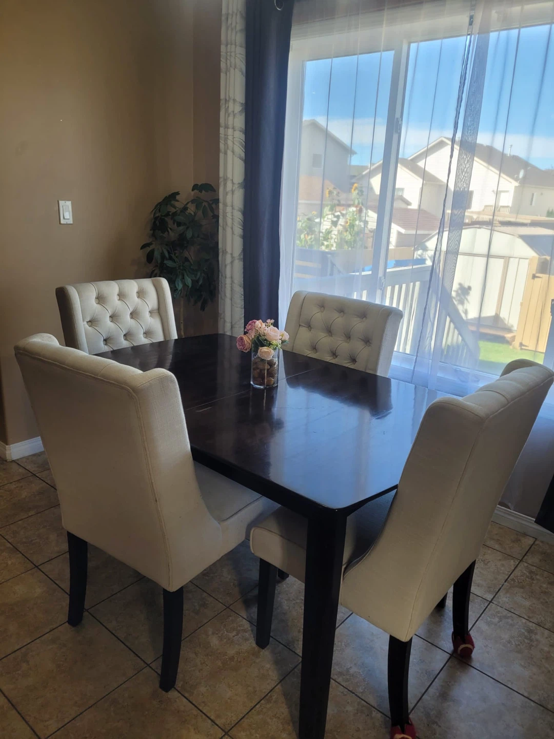 Set of 4 tufted dining chairs, table not included. - photo 2