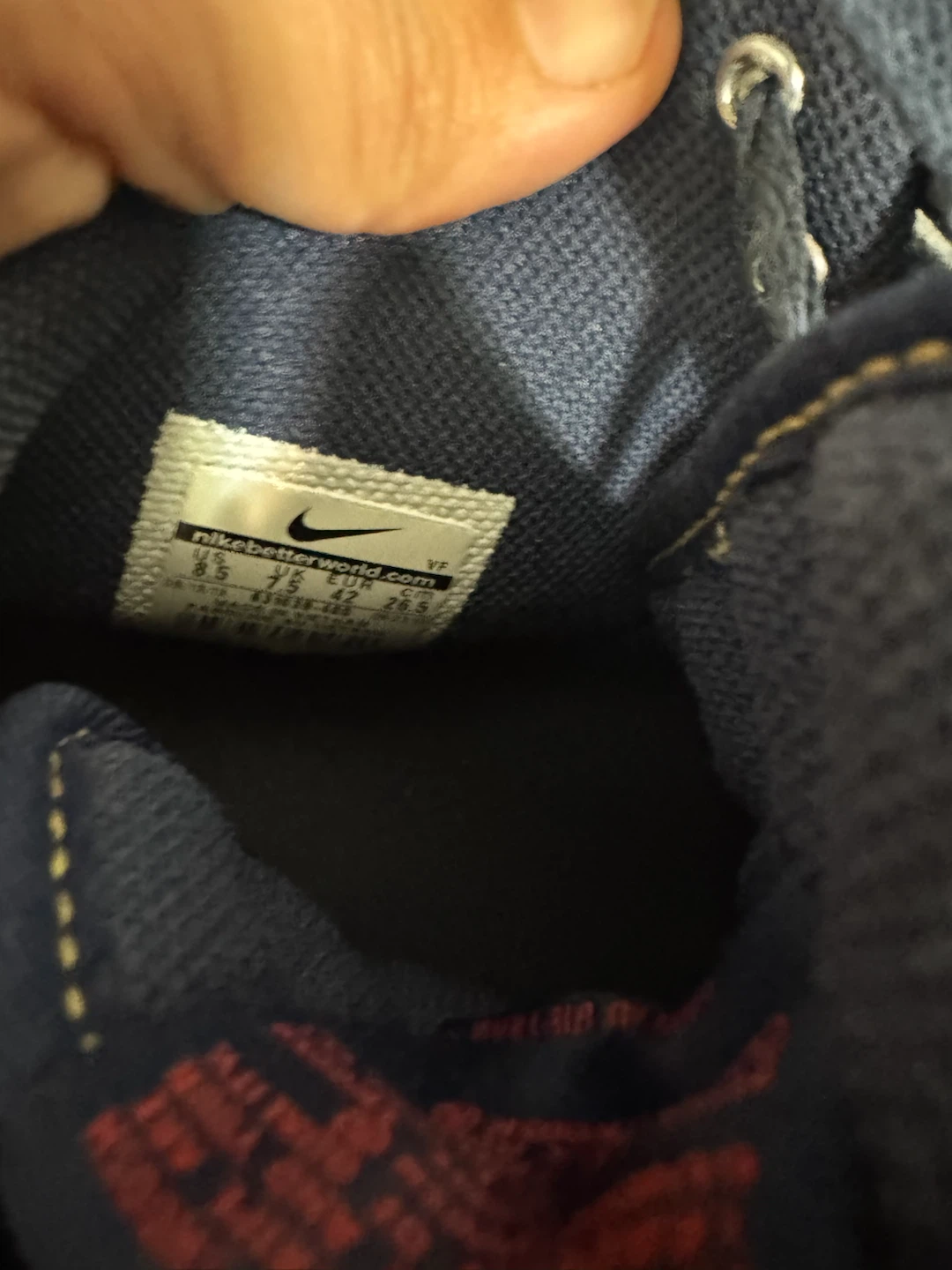 Nike Air Force 1 High Top Sneakers Navy Denim - photo 5