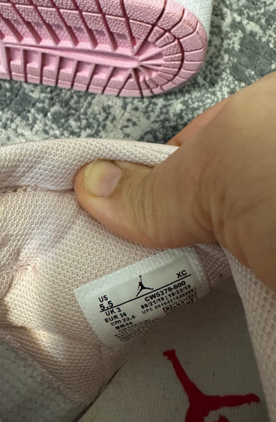 Nike Air Jordan 1 Mid Pink Sneakers US 5.5 - photo 5