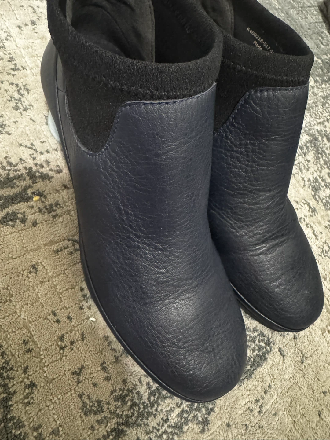 Camper navy leather ankle boots - photo 2