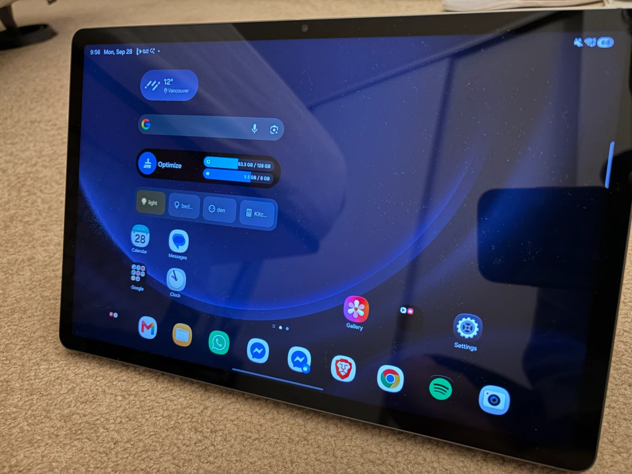 Samsung Galaxy Tab S9 FE plus with S Pen and case