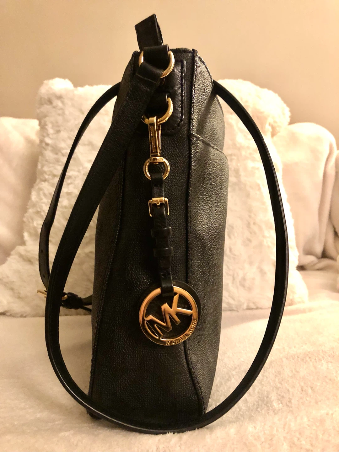 Authentic Michael Kors Black Logo Crossbody Bag New - photo 5
