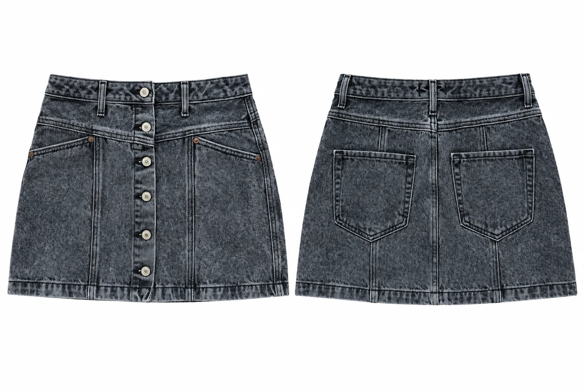 Abercrombie & Fitch Natural Rise Denim Skirt - photo 2
