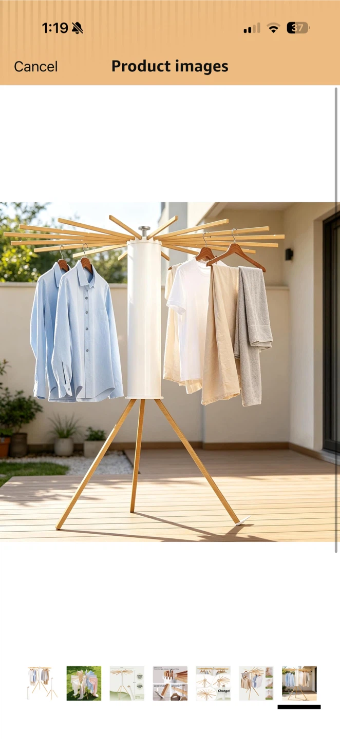 Collapsible Beech Wood Laundry Drying Rack – Like New