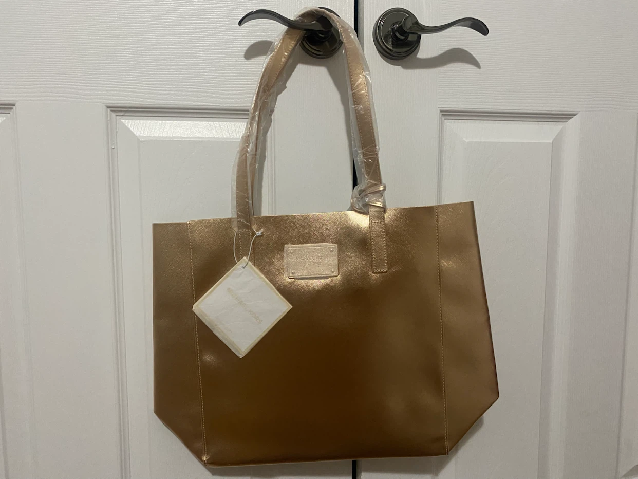 New Michael Kors Gold Tote Bag