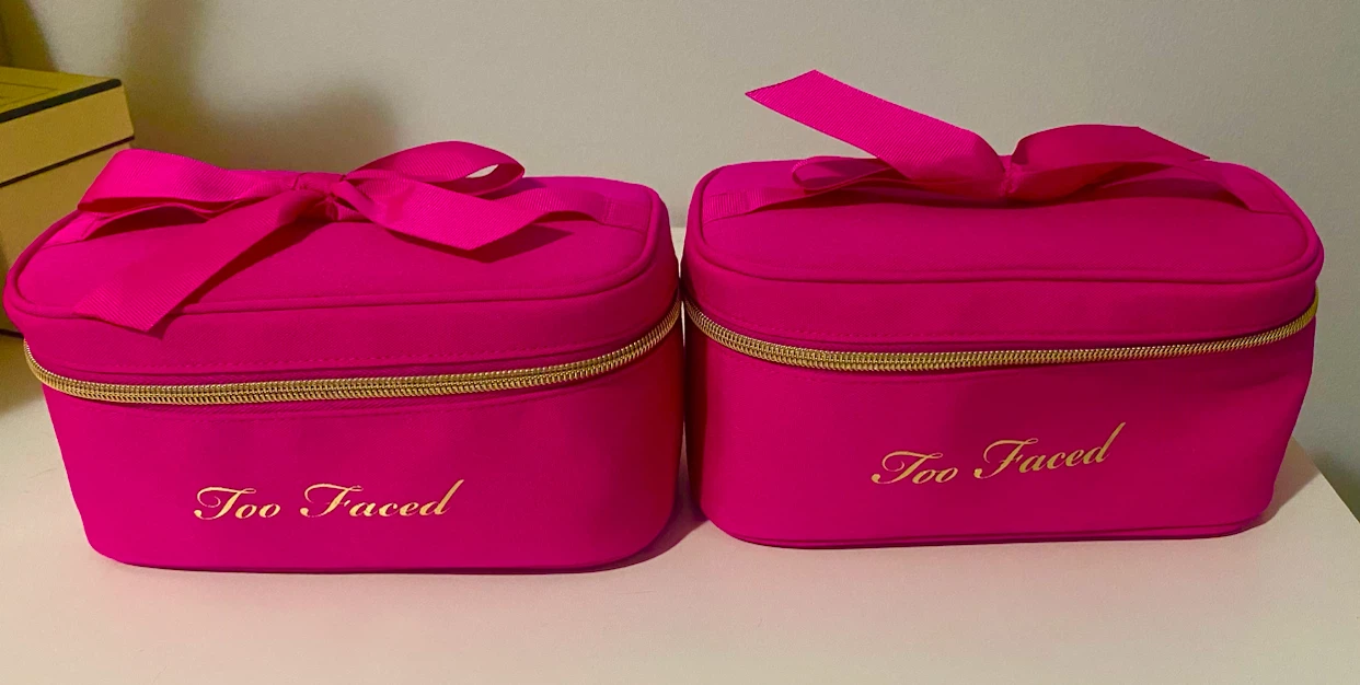 Two Too Faced Makeup Bags