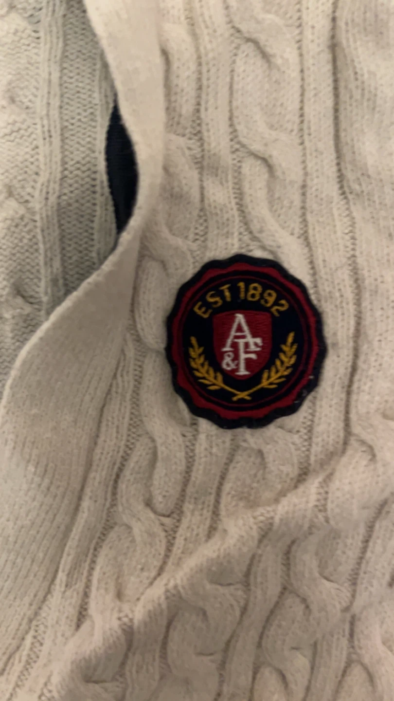Abercrombie & Fitch Cable Knit Cardigan Cream Medium - photo 3