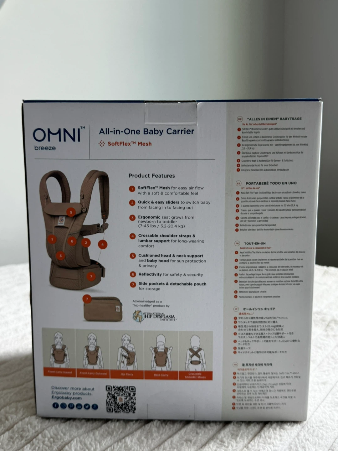 Ergobaby Omni Breeze Baby Carrier - Camel Brown - photo 2