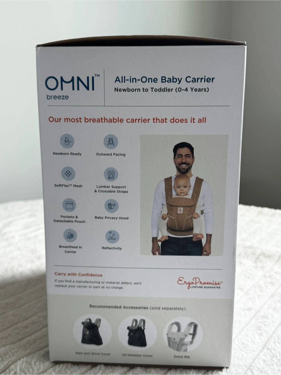 Ergobaby Omni Breeze Baby Carrier - Camel Brown - photo 3