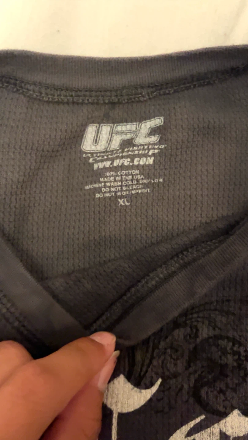 UFC Long Sleeve Waffle Knit Shirt - Grey - XL - photo 2
