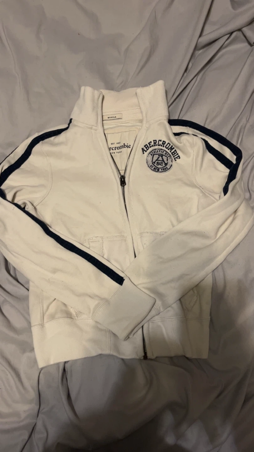 Abercrombie & Fitch White Track Jacket