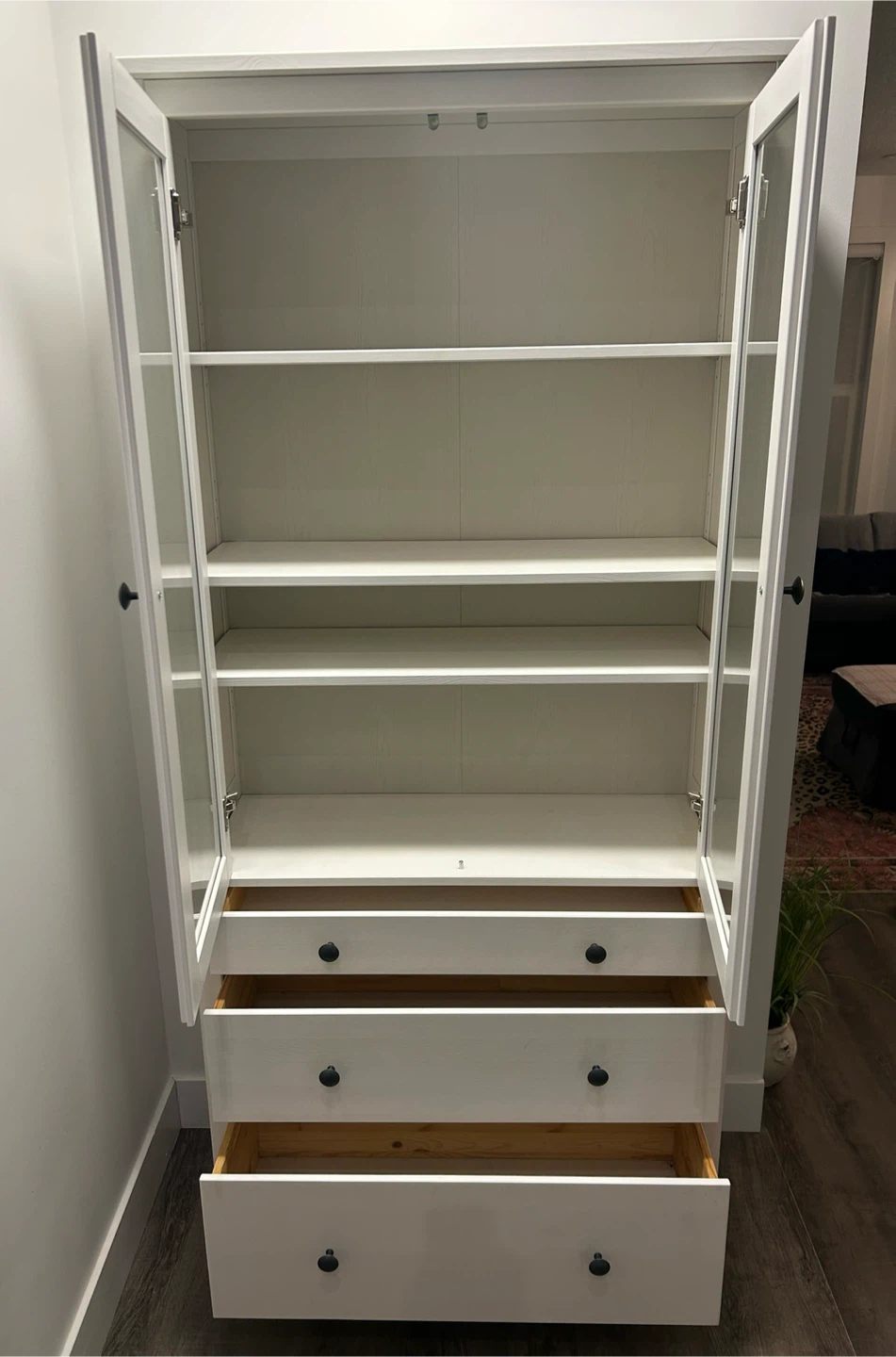 IKEA HEMNES white bookcase with drawers - photo 2