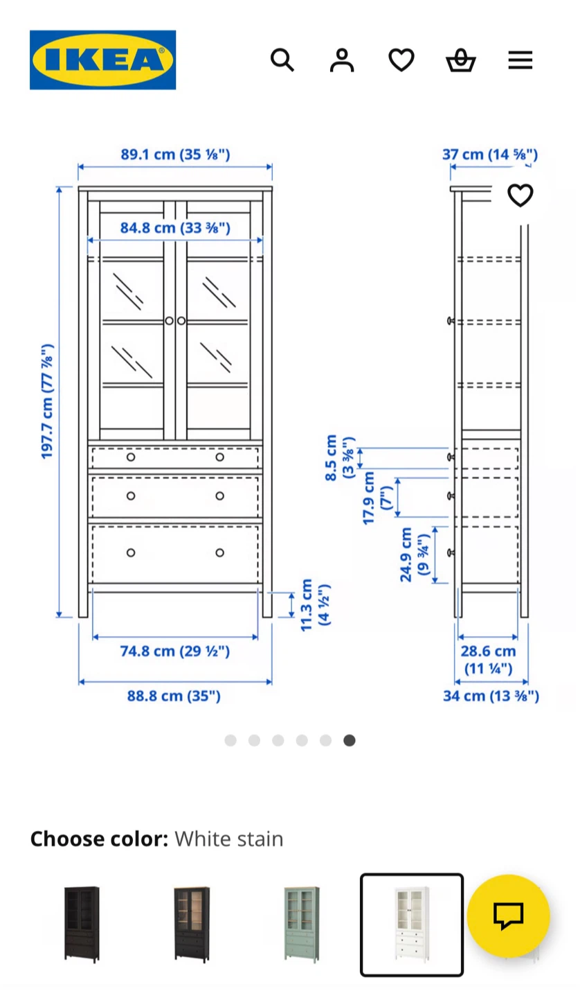 IKEA HEMNES white bookcase with drawers - photo 3