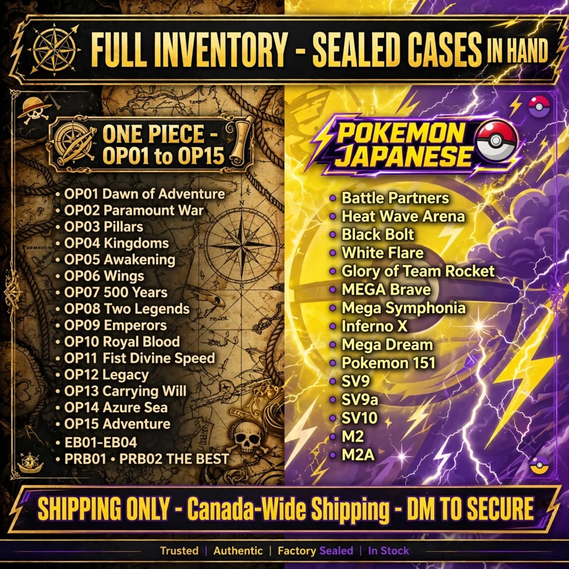 Japanese Pokemon/One peace/ DZB  Sealed Booster Cases