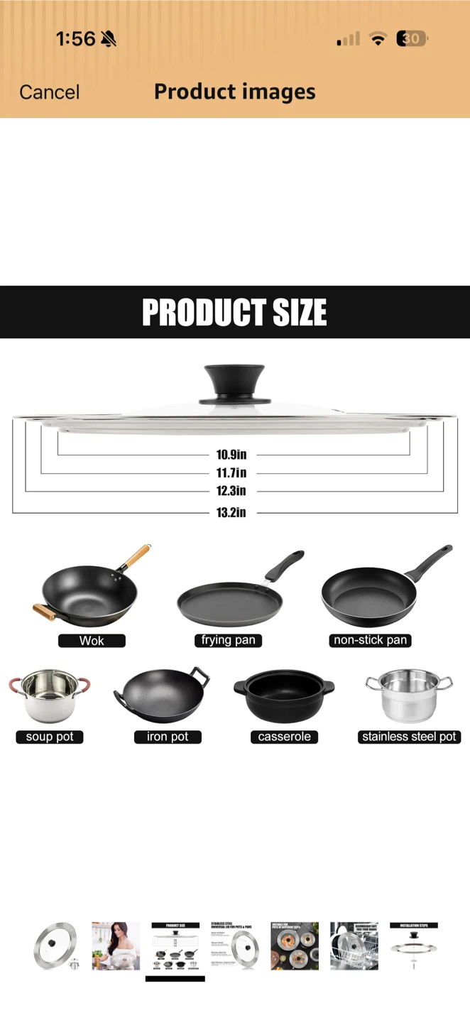Universal Stainless Steel Pot & Pan Lid – Like New - photo 4