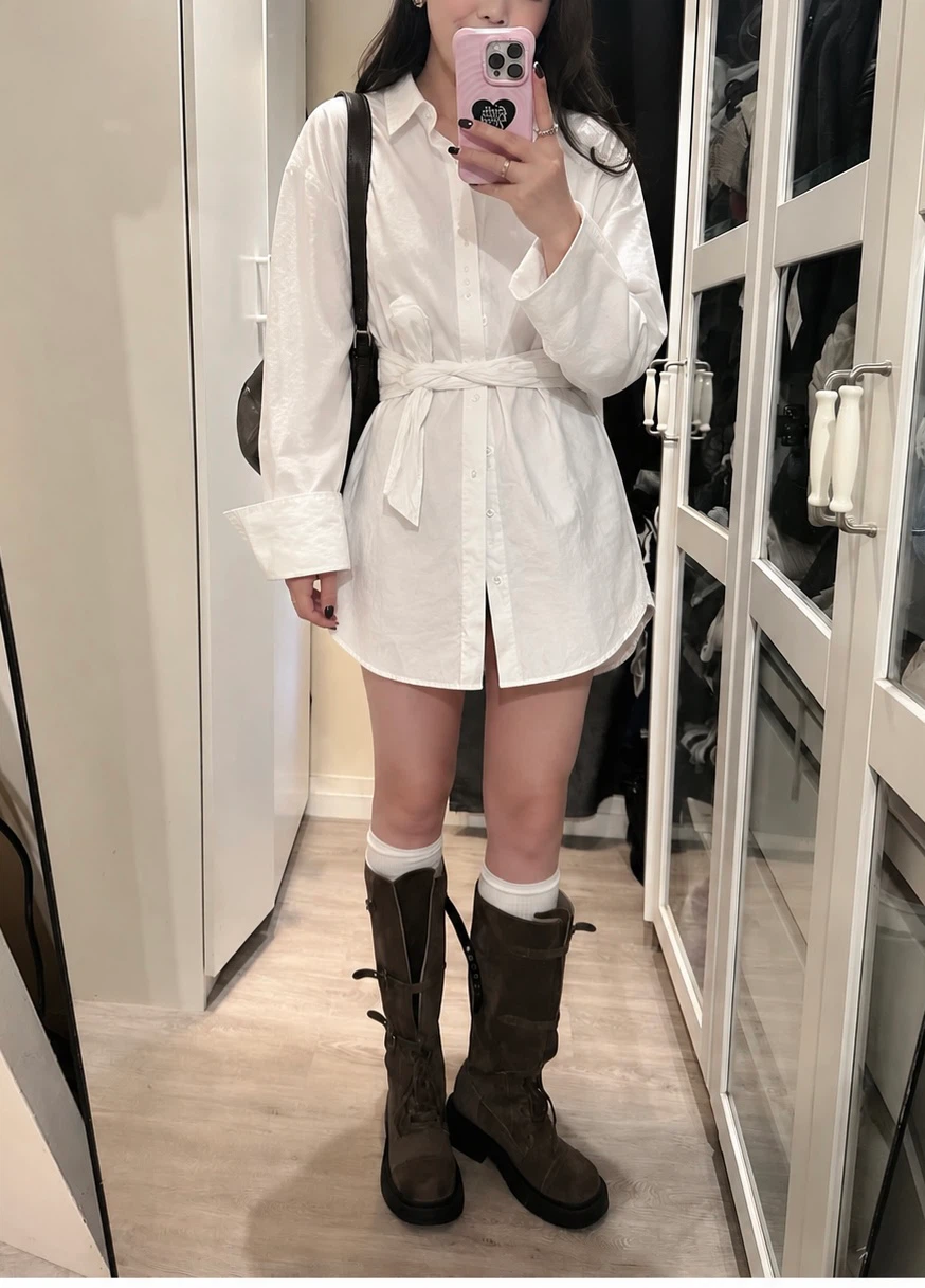 MSGM White Shirt Dress
