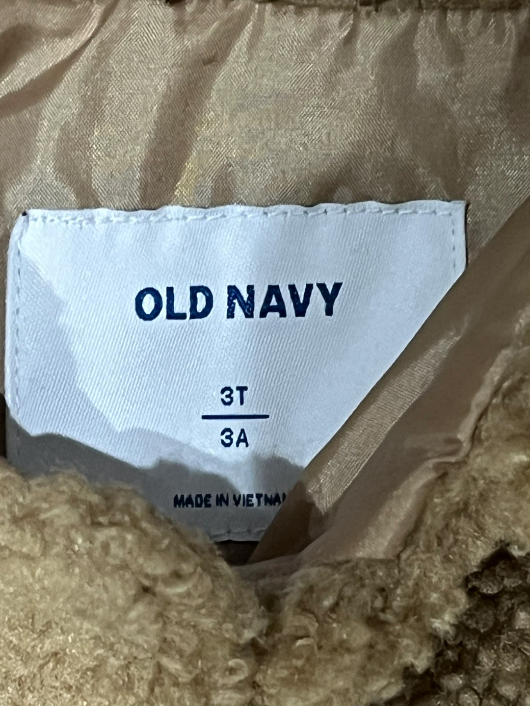 Old Navy Tan Teddy Jacket Size 3T - photo 2
