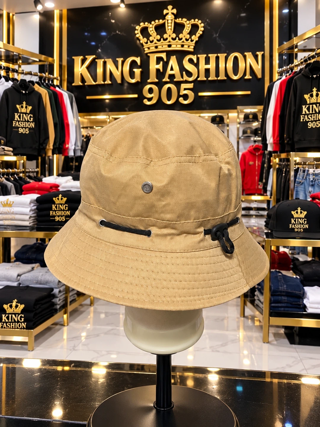 King Fashion 905 Beige Bucket Hat