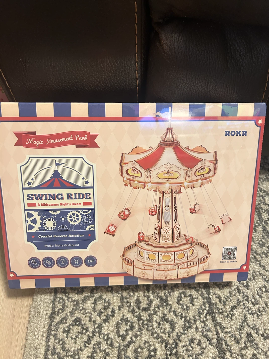 Swing Ride DIY Music Box 3D Wooden Puzzle,Christmas Gift - photo 2