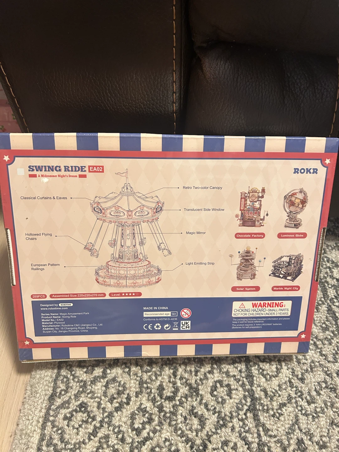 Swing Ride DIY Music Box 3D Wooden Puzzle,Christmas Gift - photo 3