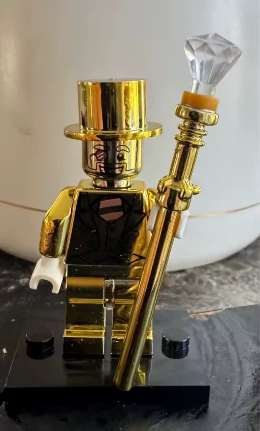 LEGO Gold Mr. Monopoly Minifigure *custom*