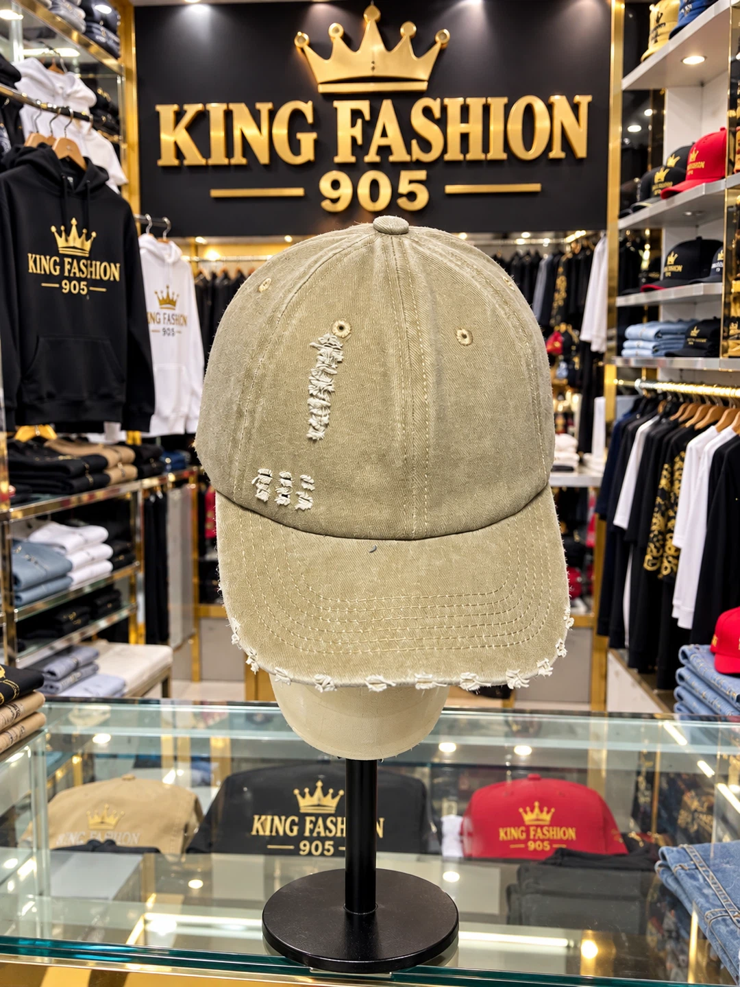 King Fashion 905 Distressed Baseball Cap