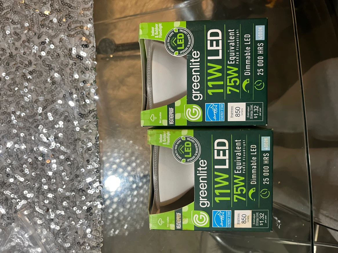 Two Greenlite 11W LED PAR30 Floodlight Bulbs