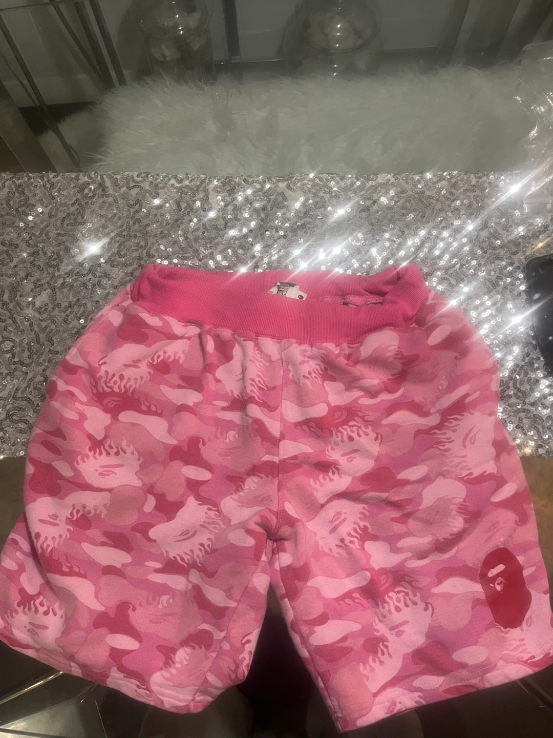 BAPE Pink Camo Shorts size XL