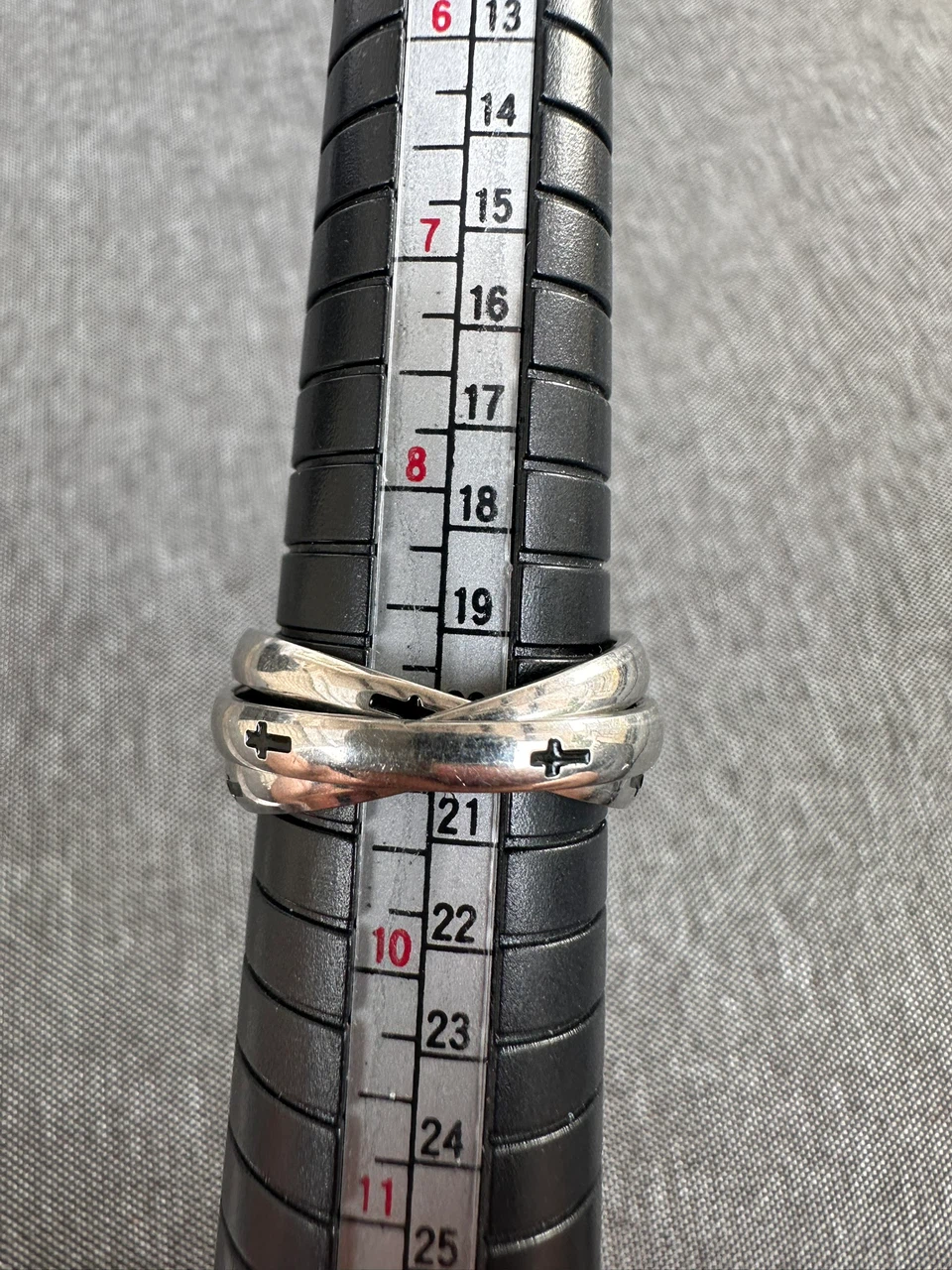 Interlocking Triple Band Cross Ring - photo 3