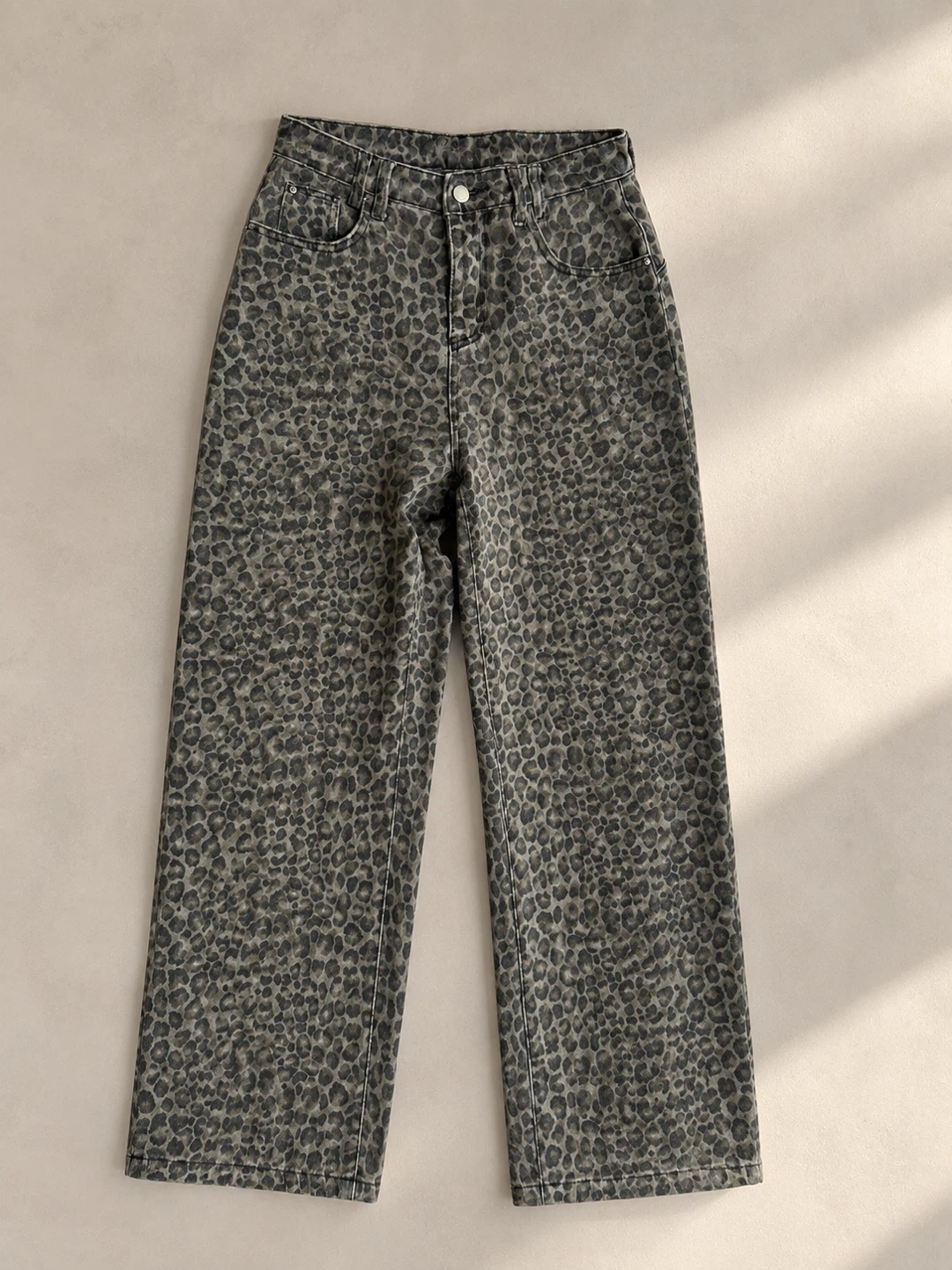 Leopard Print Denim Jeans - photo 2