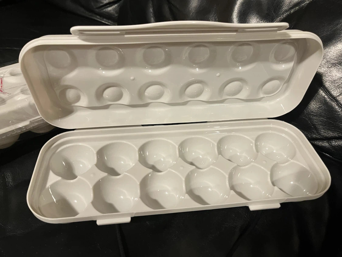 Two Hard Plastic Egg Cartons - photo 2