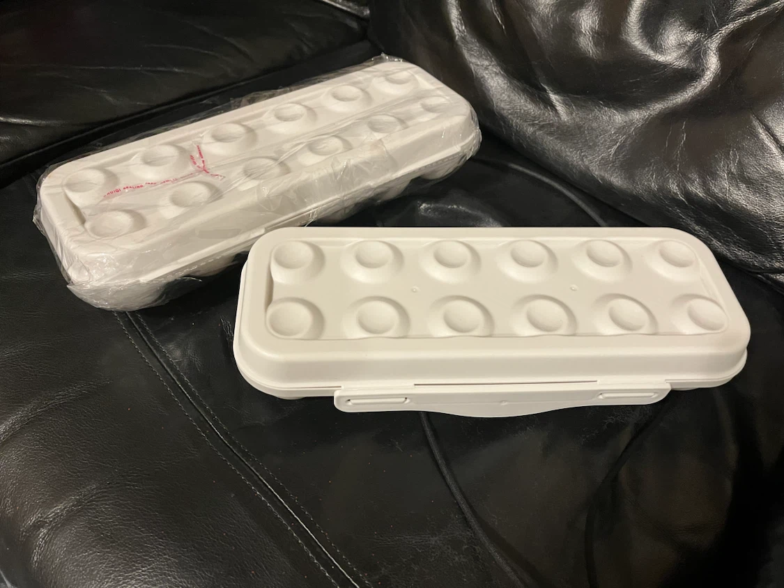 Two Hard Plastic Egg Cartons - photo 3