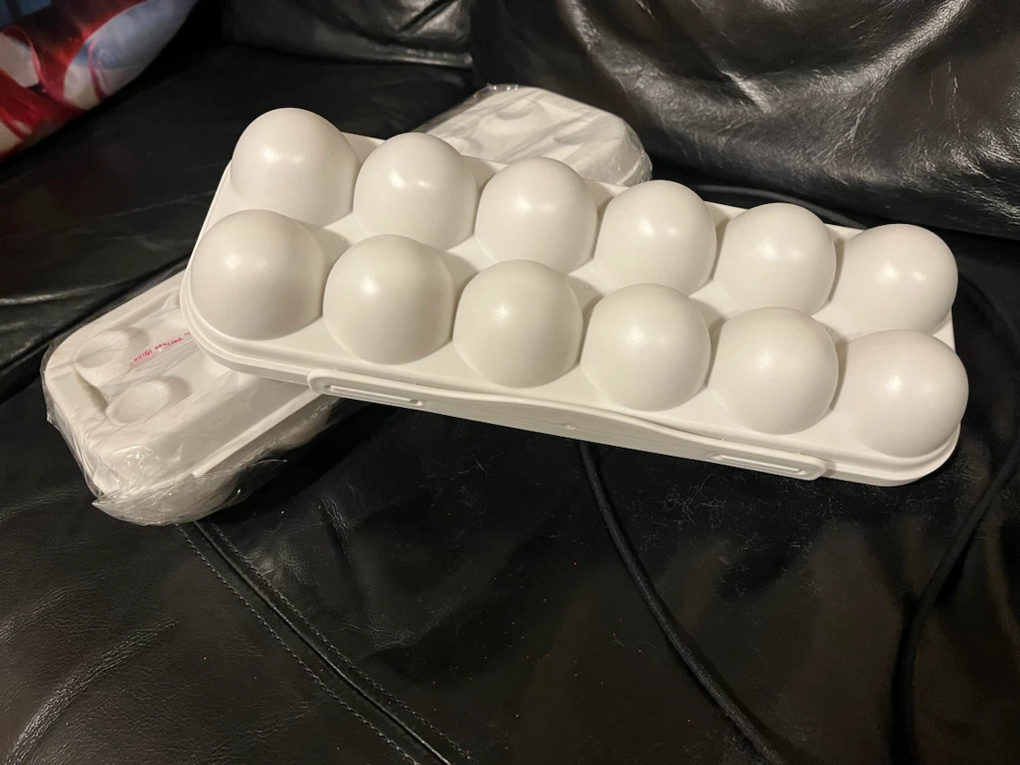 Two Hard Plastic Egg Cartons - photo 5