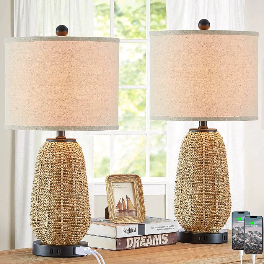 New set of 2 bedside table Lamps