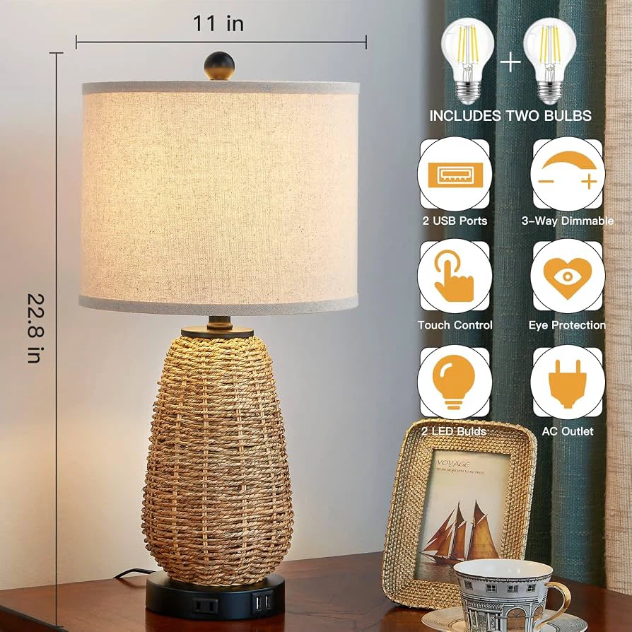 New set of 2 bedside table Lamps - photo 2