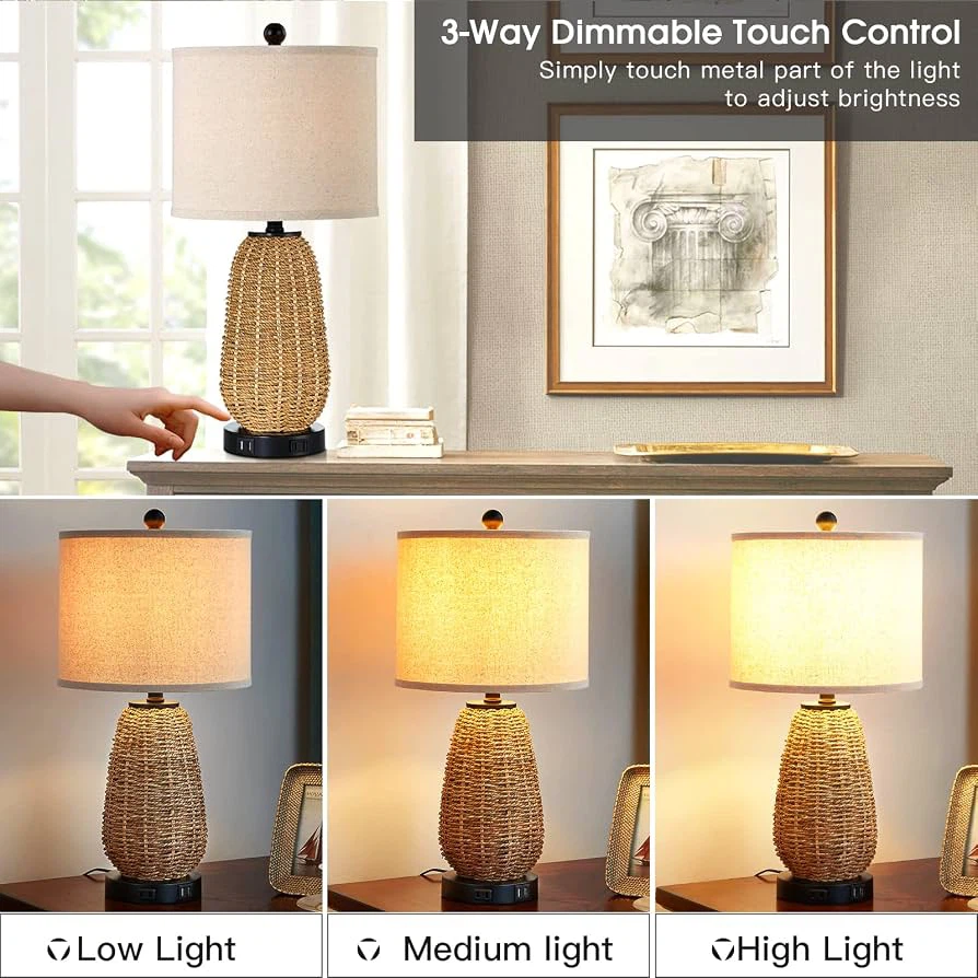 New set of 2 bedside table Lamps - photo 3