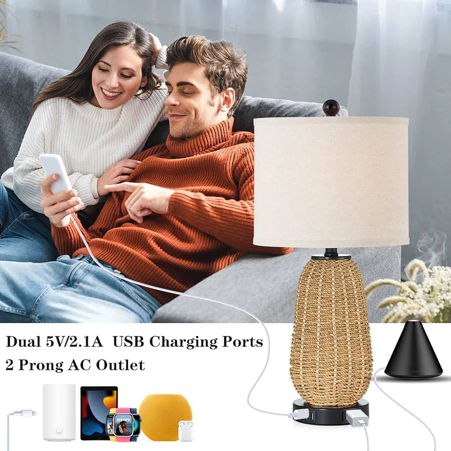 New set of 2 bedside table Lamps - photo 4