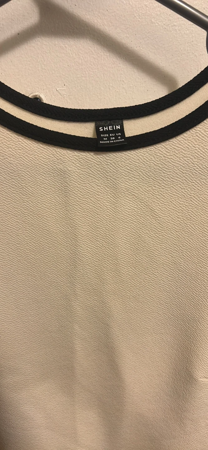 SHEIN cream dress with black trim - photo 2