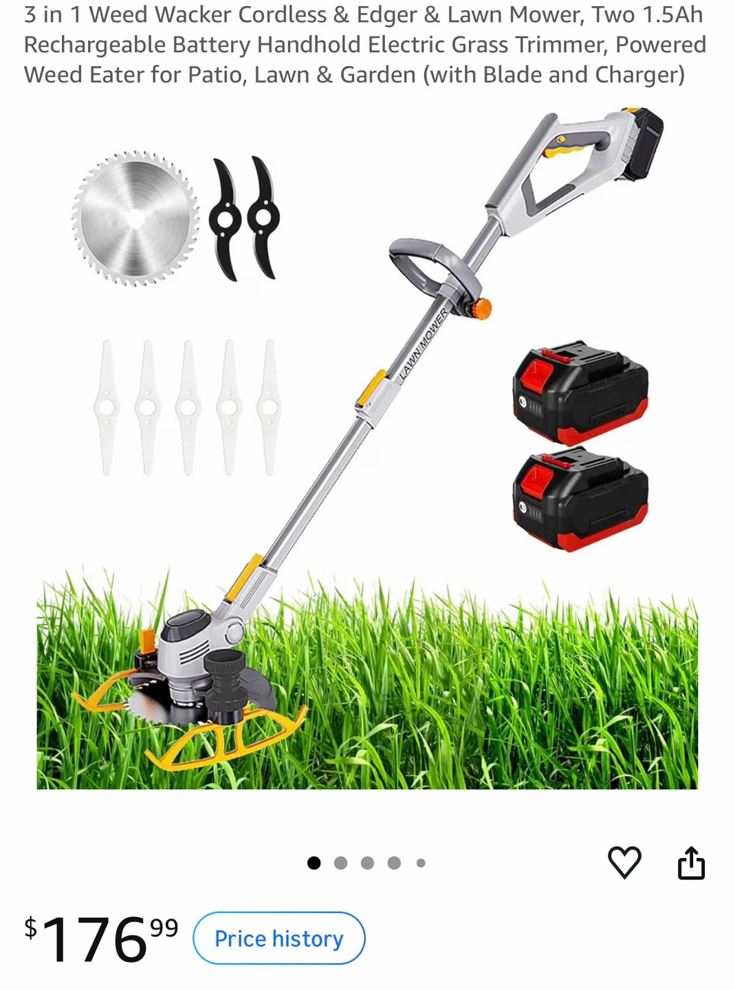 Cordless 3-in-1 Weed Whacker and Lawn Edger - photo 2