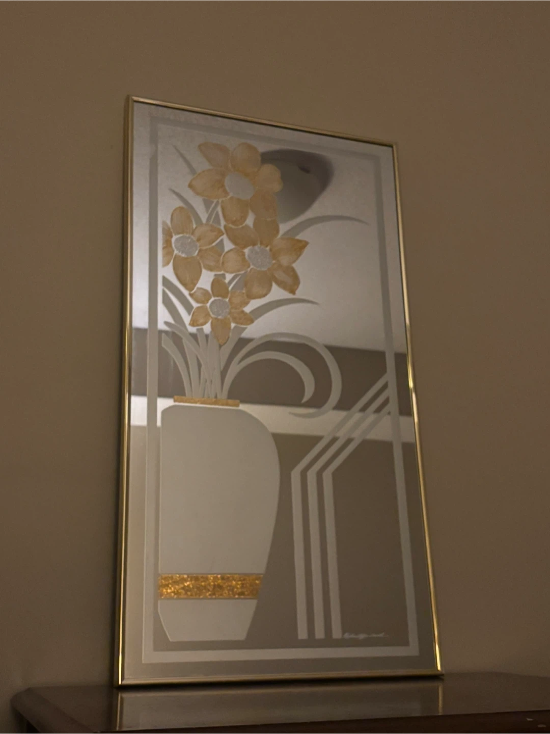 Vintage Windsor Art Mirror - Signed Richard Sandoval
