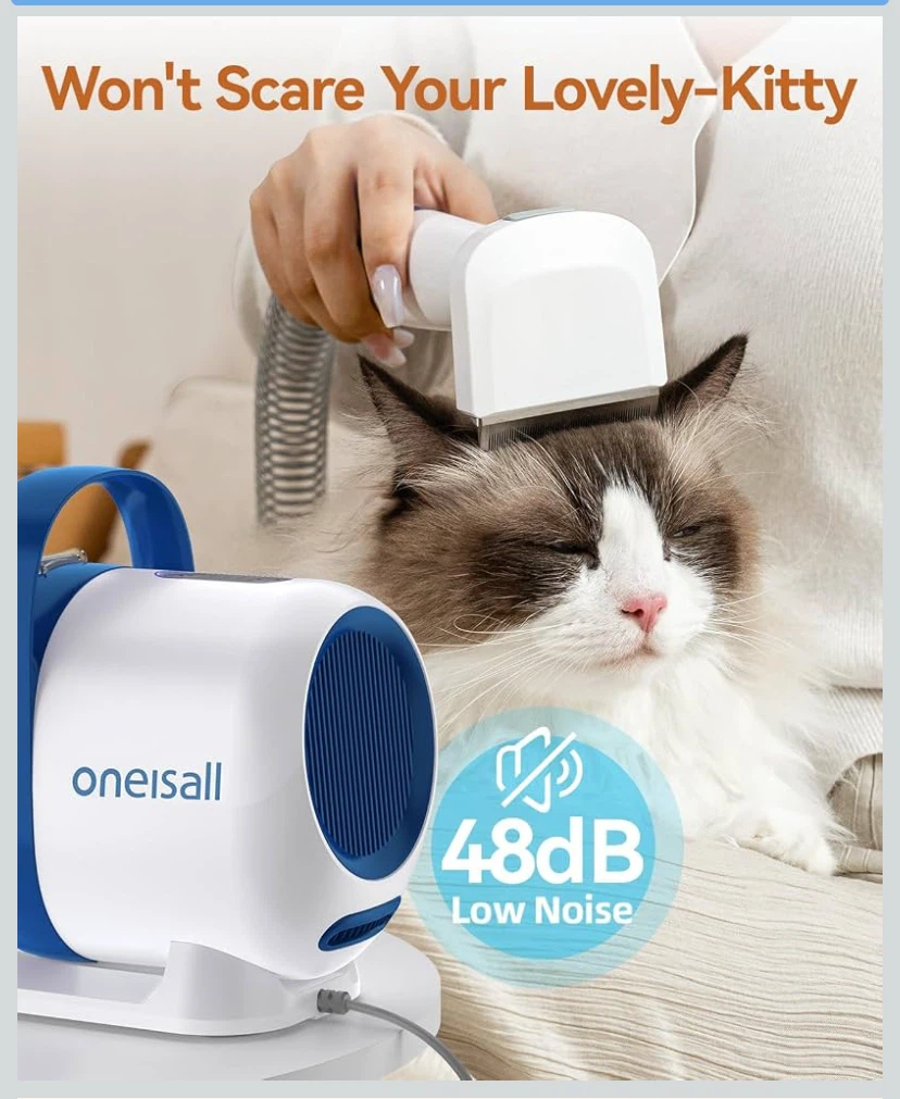 Oneisall Pet Grooming Vacuum and Trimmer Kit - photo 2