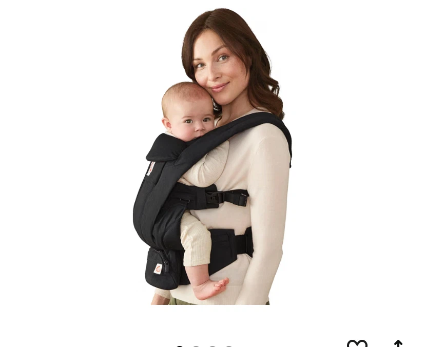 Ergobaby Cotton Baby Carrier Onyx Black
