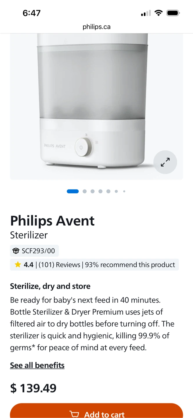 Philips Avent Bottle Sterilizer & Dryer Premium - photo 3