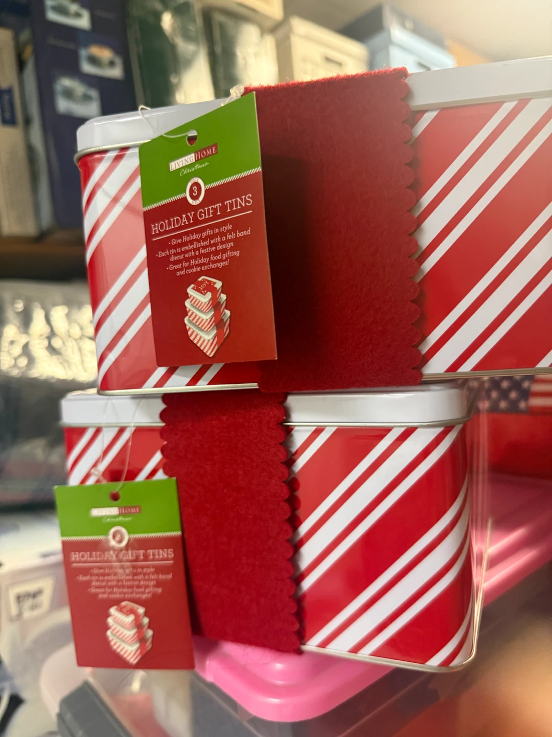 Living Home Holiday Gift Tins, 3-Piece Set - photo 2