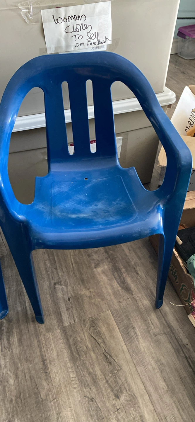 Three children's plastic chairs selling individually