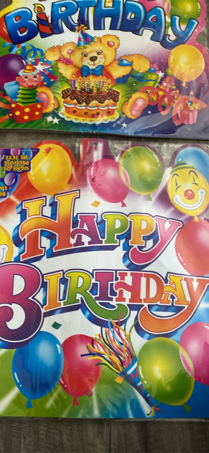 Set of 3 Happy Birthday Lawn Signs - photo 2