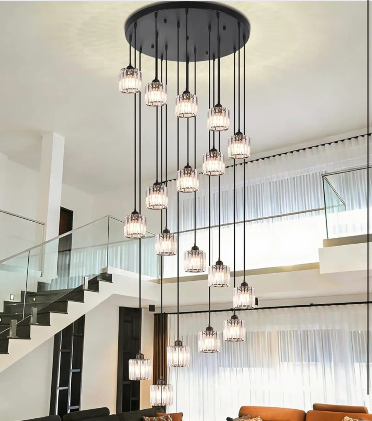 LED Crystal Chandelier 18-Light