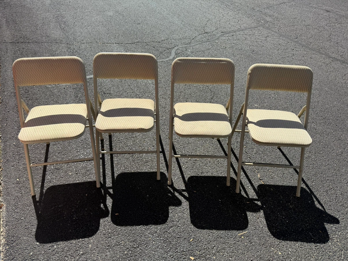 Set of 4 Padded Folding Chairs