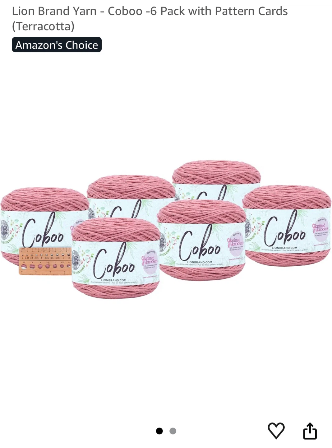 6 Pack Lion Brand Coboo Yarn in Terracotta - photo 2