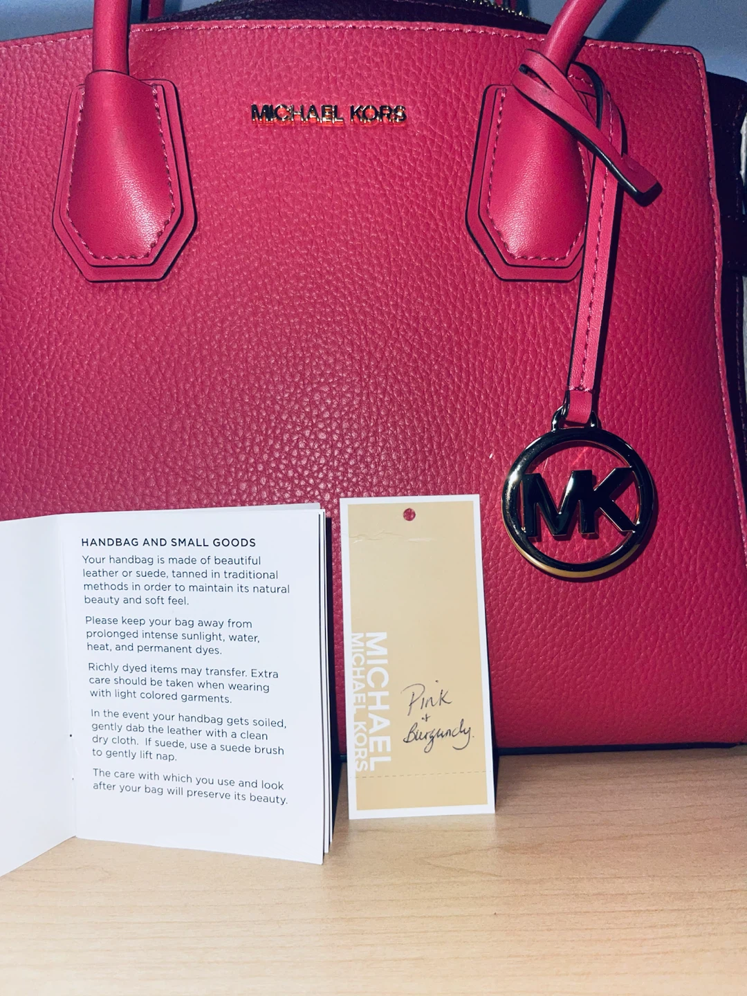 Michael Kors Handbag in Pink and Burgundy